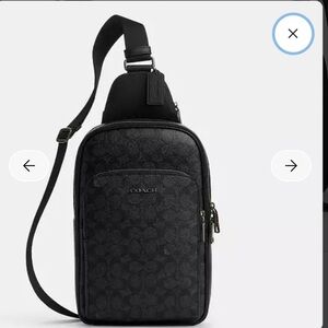 Coach Black Patterned Men's Belt Bag